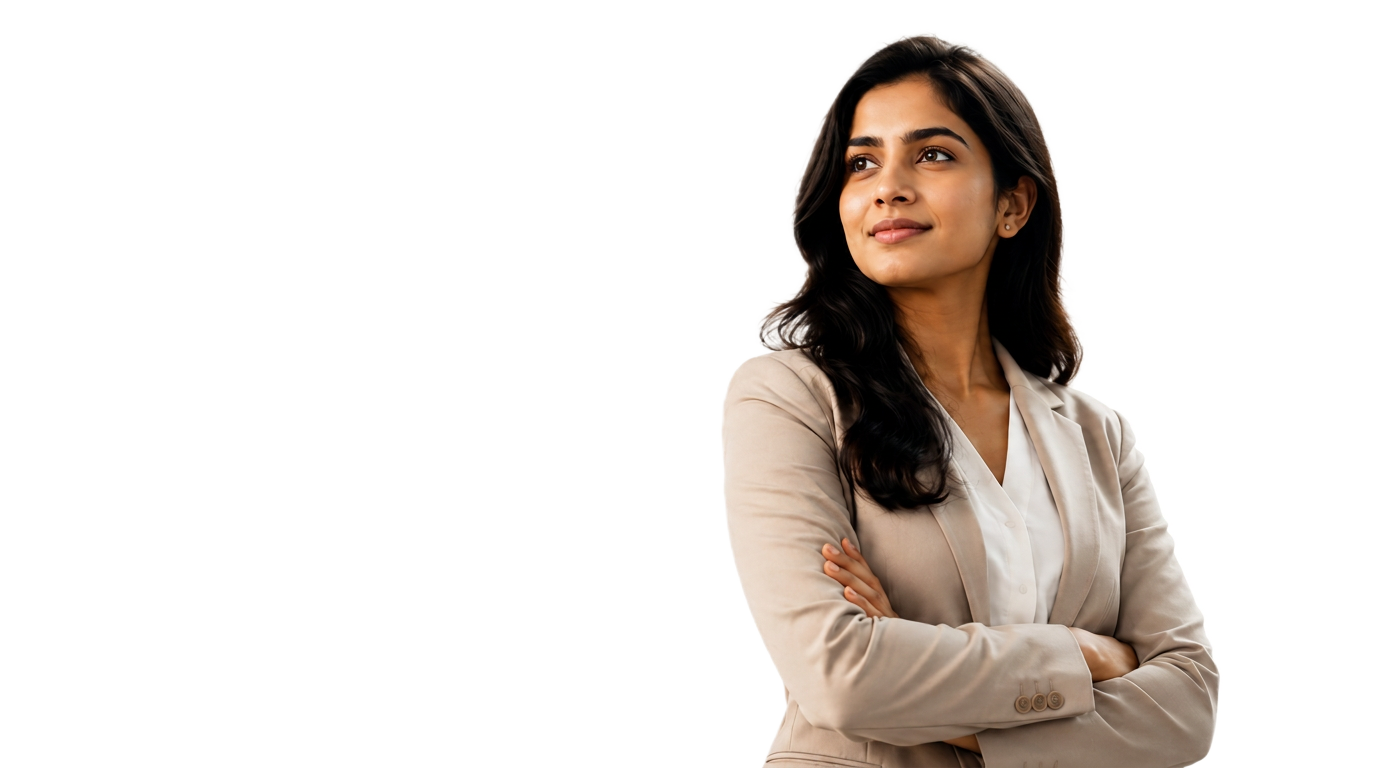 Confident AI-enabled business professional